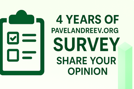 4 Years of PavelAndreev.ORG – I Want Your Opinion!