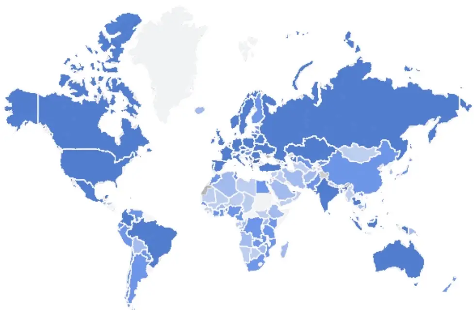 Illustration of a world map visualizing global fundraising activity with over 600 active campaigns, users from 172 countries, and key platform statistics