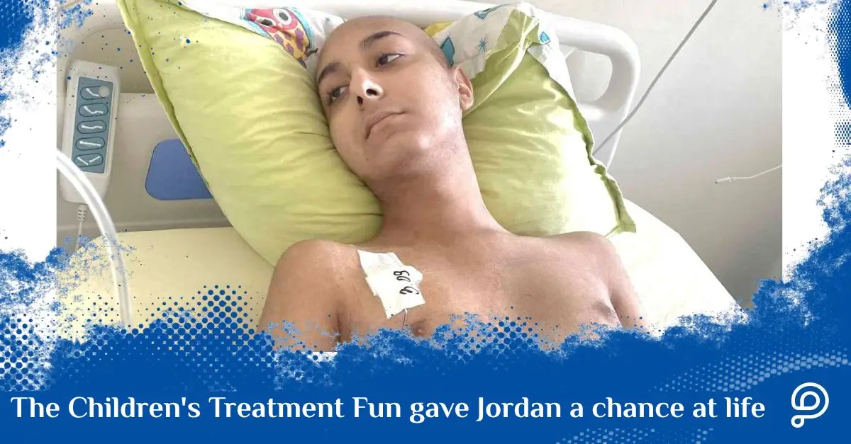 Yordan lies in a hospital bed during treatment for a rare form of leukemia at a specialist hospital abroad.
