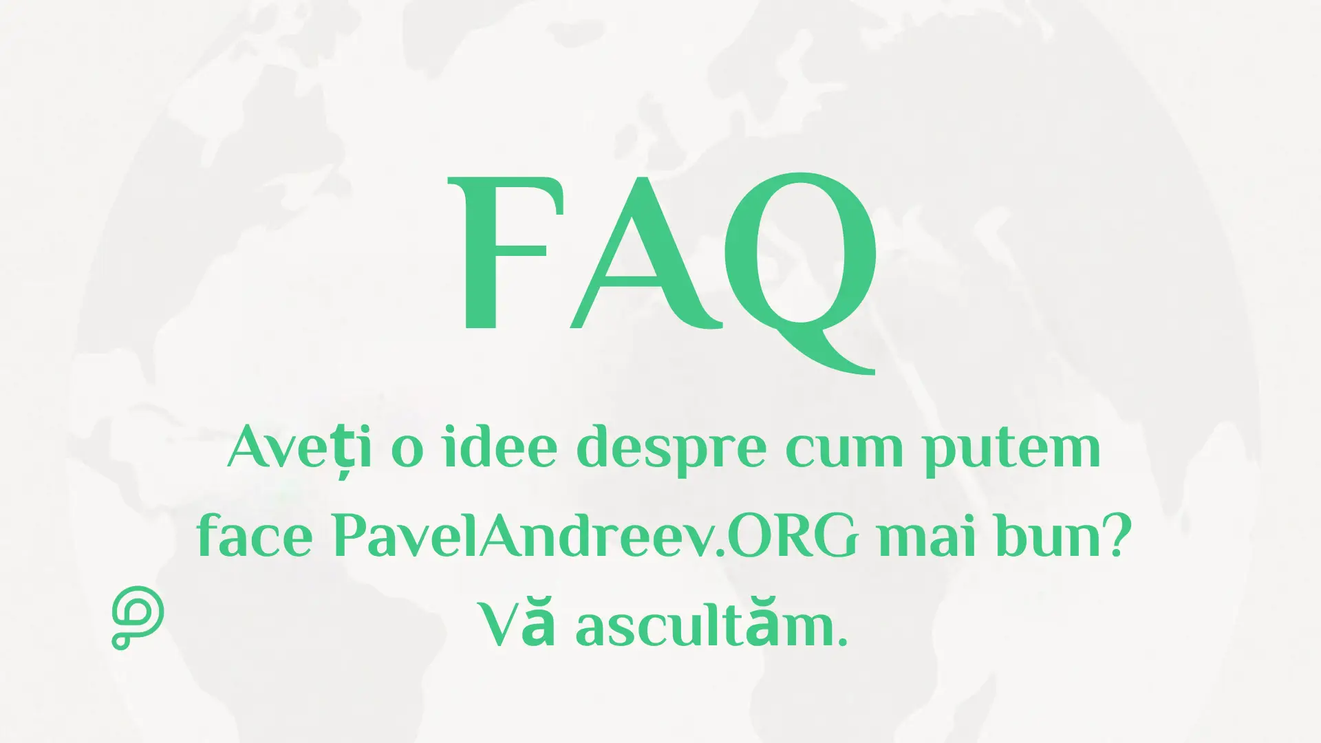 Utilizator care trimite o propunere de îmbunătățire și feedback prin platforma PavelAndreev.ORG.