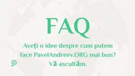 Utilizator care trimite o propunere de îmbunătățire și feedback prin platforma PavelAndreev.ORG.