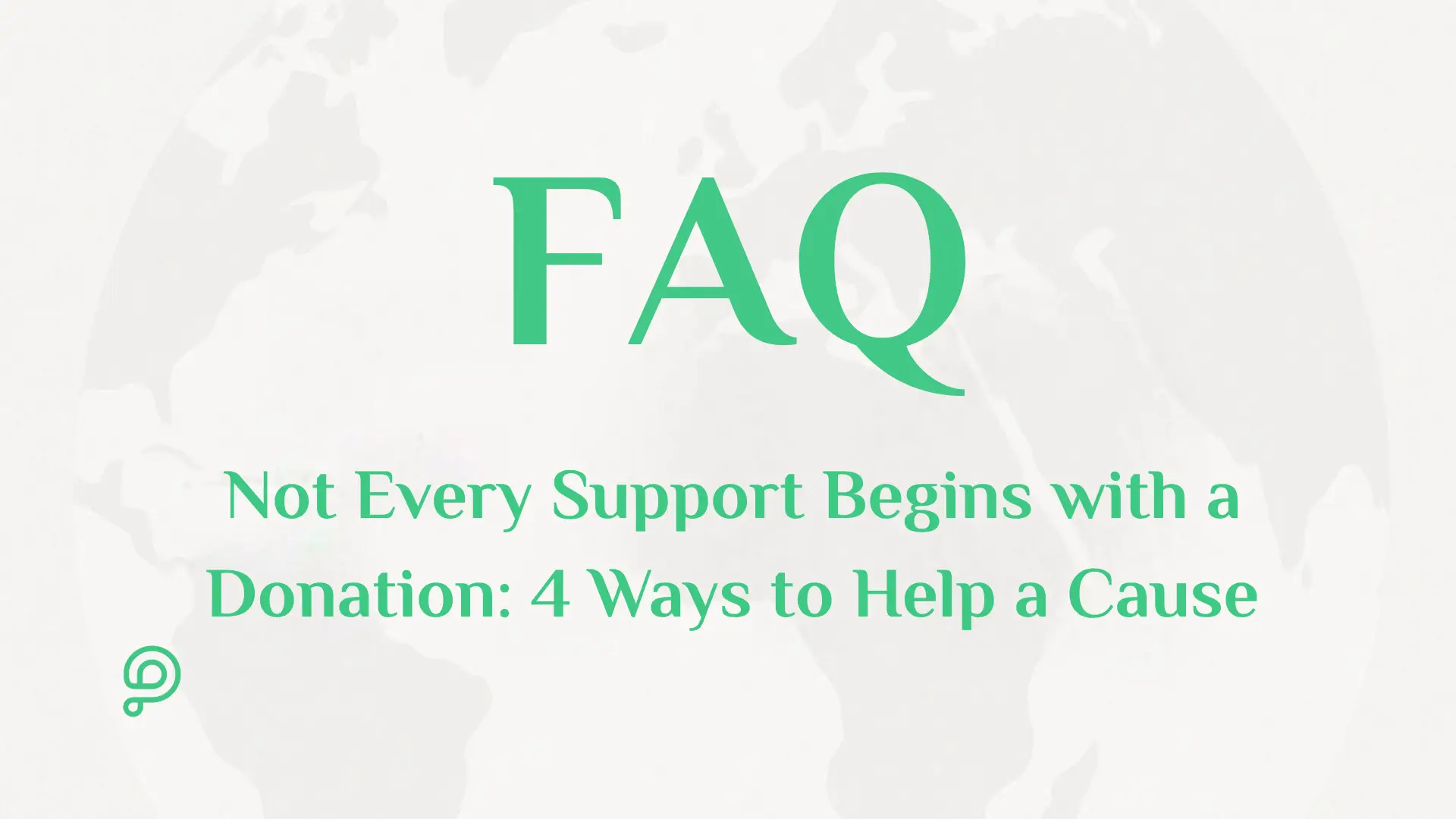 Infographic graphic and title illustrating 4 effective ways to support a charitable cause without financial donations on PavelAndreev.ORG