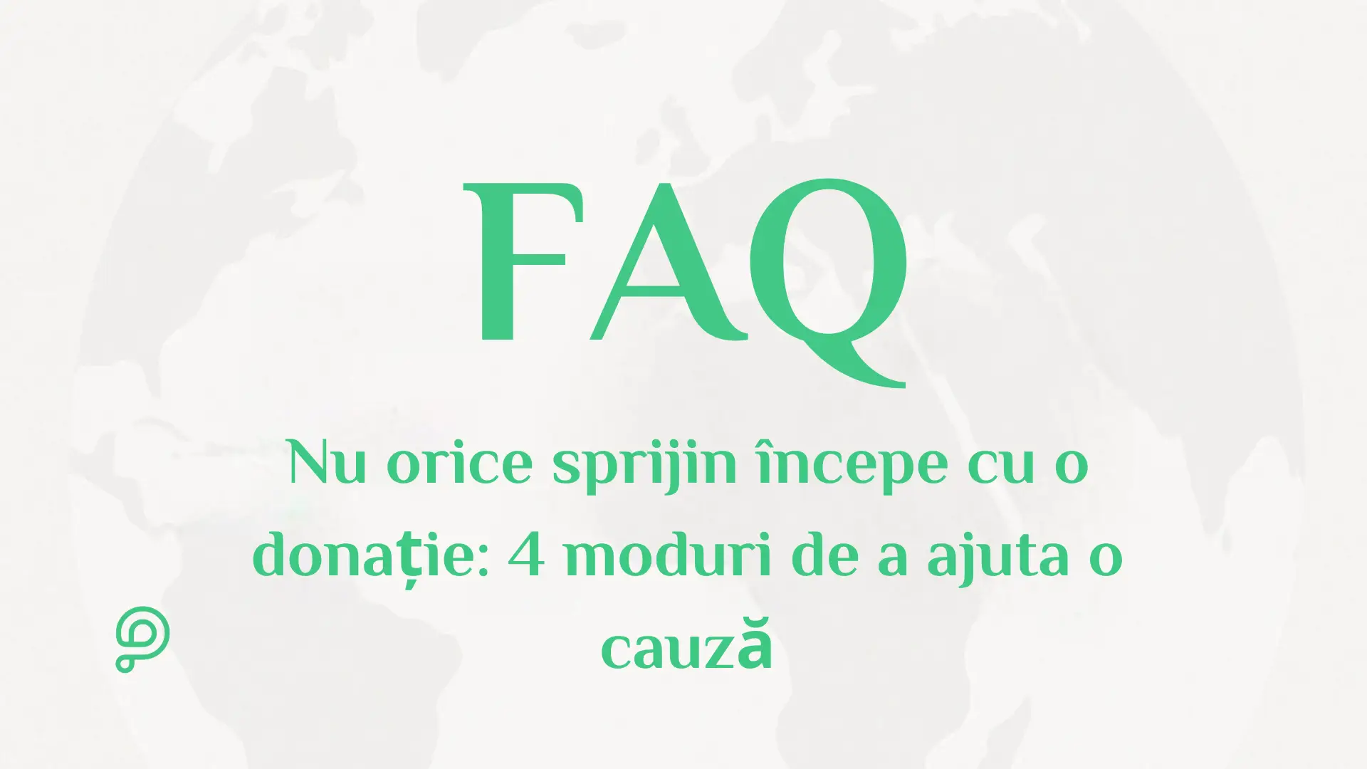 Infografic și titlu care ilustrează 4 moduri de a sprijini o cauză caritabilă fără donații financiare pe PavelAndreev.ORG