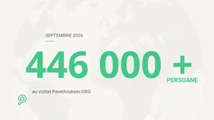 Septembrie 2026 a stabilit un nou record pentru PavelAndreev.ORG, cu 446.063 de utilizatori activi din 162 de țări.