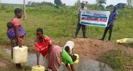 Drilling for water well in Uganda Africa