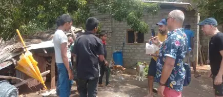 Collecting foods for street beggars